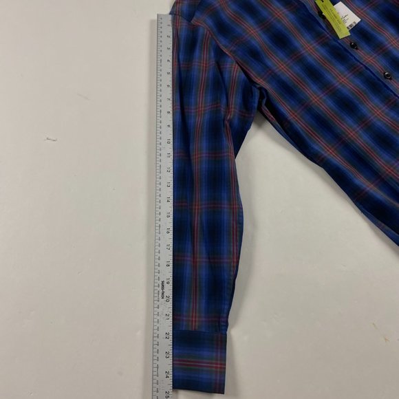 NWT Robert Graham Boomer Shirt Mens XS Classic Fit Blue Red Plaid Check Cotton - Picture 13 of 14